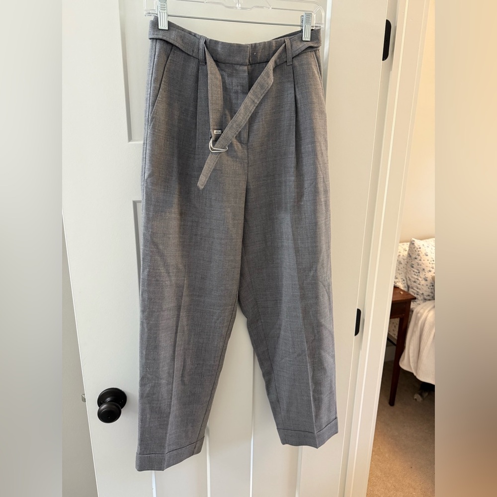 Women’s Jcrew Trouser Gray Pants with Belt